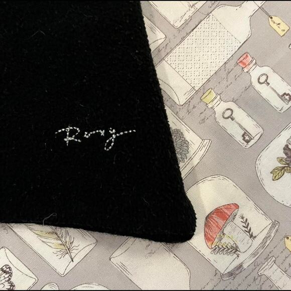 Y2k roxy heart print reversible scarf - Picture 5 of 6